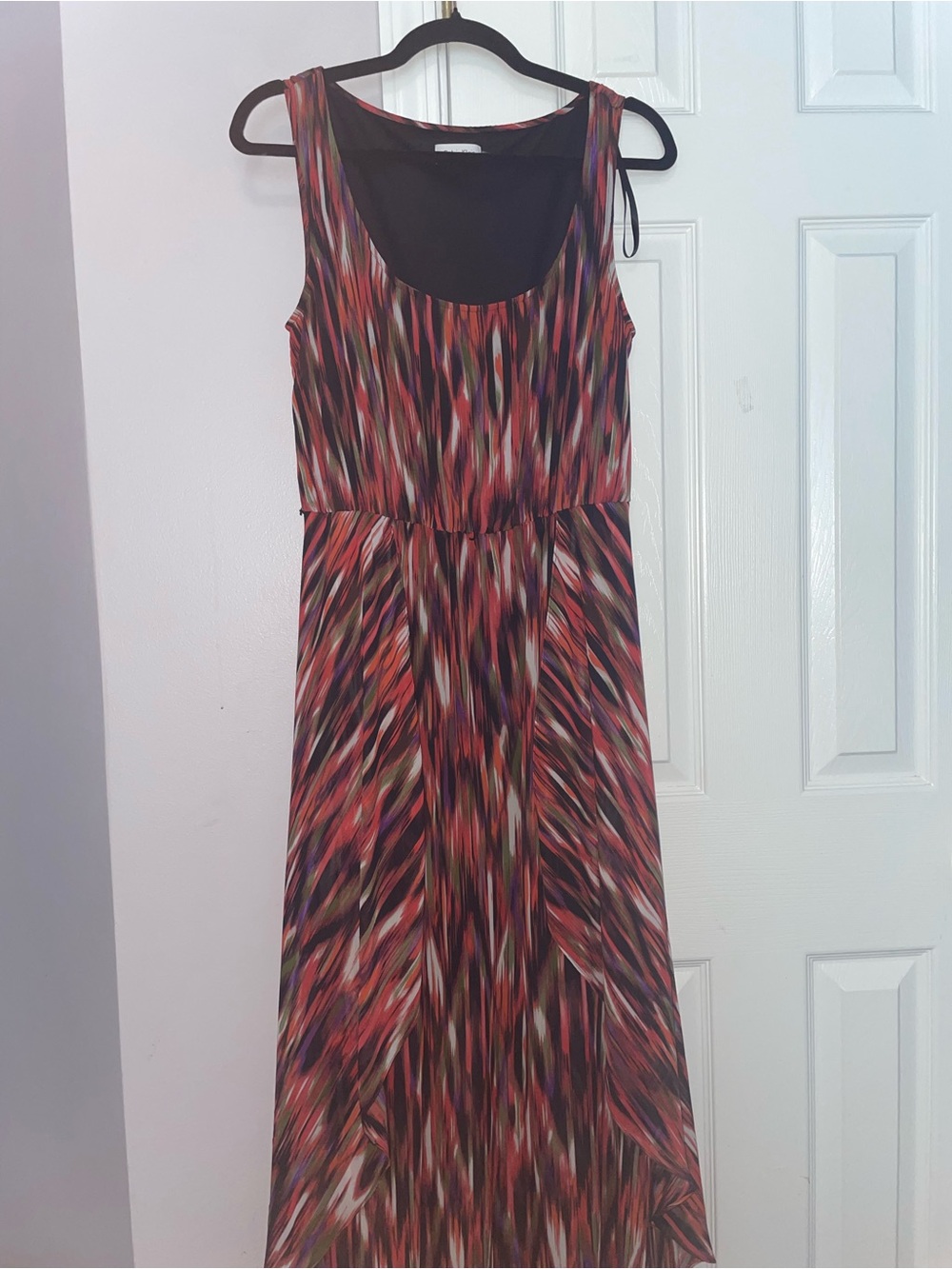 Calvin Klein Sleeveless Multi-Color Patterned Maxi Dress